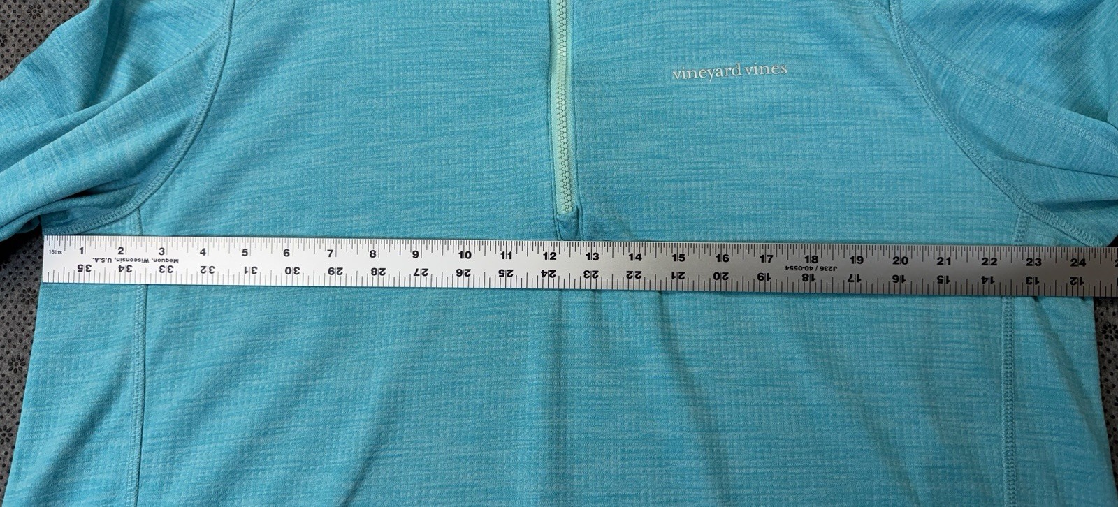 Vineyard Vines Pullover Mens XL Turquoise Performance Quarter Zip Long Sleeve
