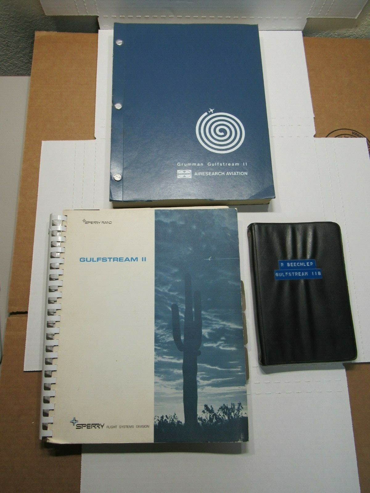 1966 GULFSTREAM II GRUMMAN SET 3 PC LOT Jet CAA Approved Original Flight Manual