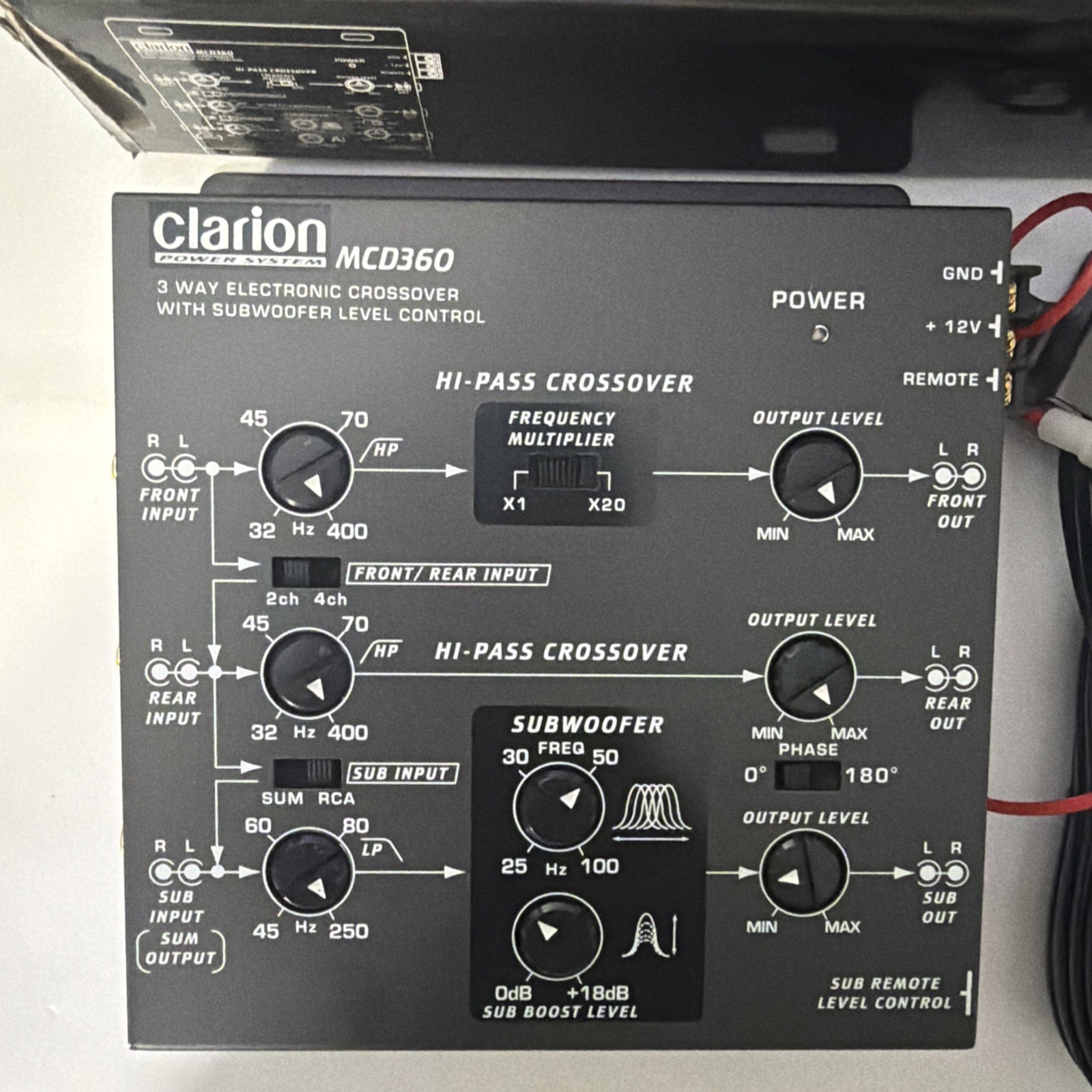 Clarion Mobile Electronics Mcd360 3 Way 6 Channel Electronic Crossover with S...