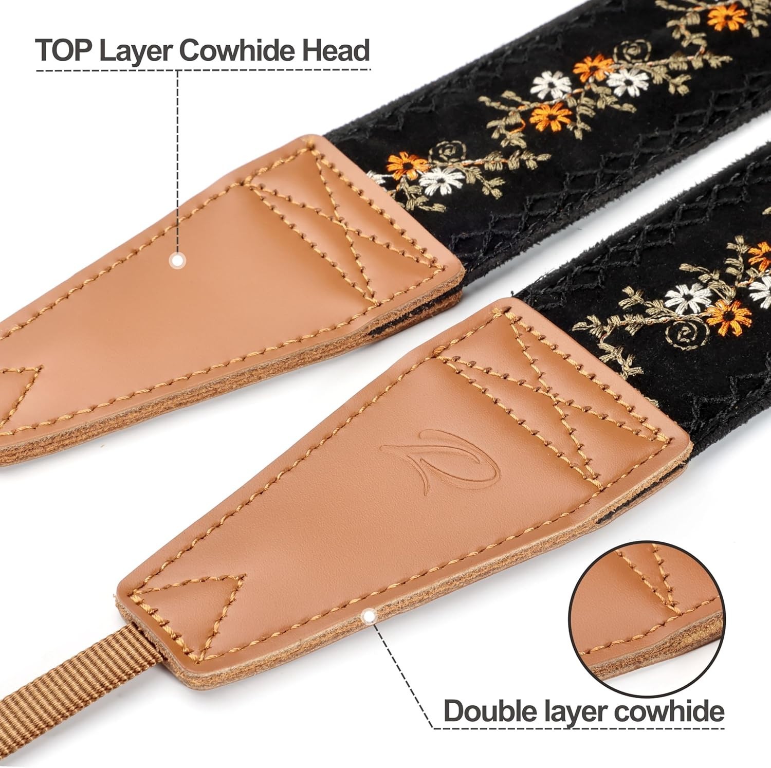 Sturdy Floral Camera Strap with Adjustable Length - Perfect for Photographers