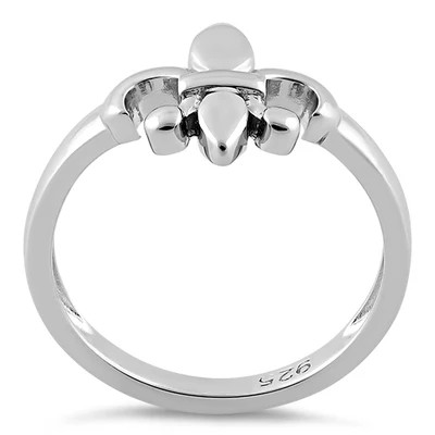 925 Sterling Silver Classic Fleur de Lis Ring