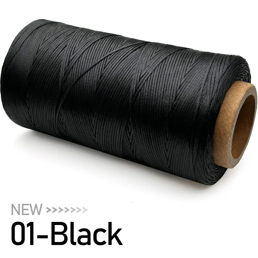 Flat Waxed Thread for Leather Sewing Wax String Polyester Cord Craft Stitching