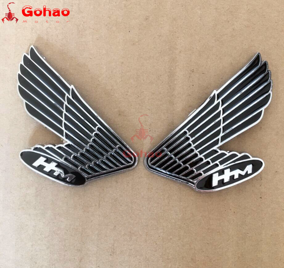 PAIR L+R Black Wing Badge Emblem for CB100 CL100 CB125 CB175 CL175 S90Z Gas Tank