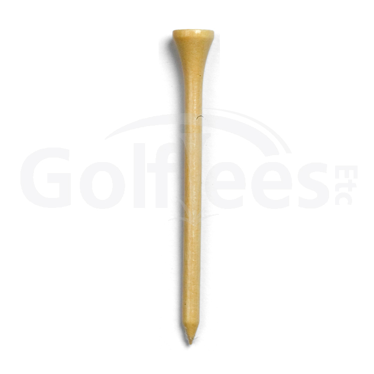 1000 x 3 1/4" Wooden Golf Tees - NATURAL (10 x Bags of 100)