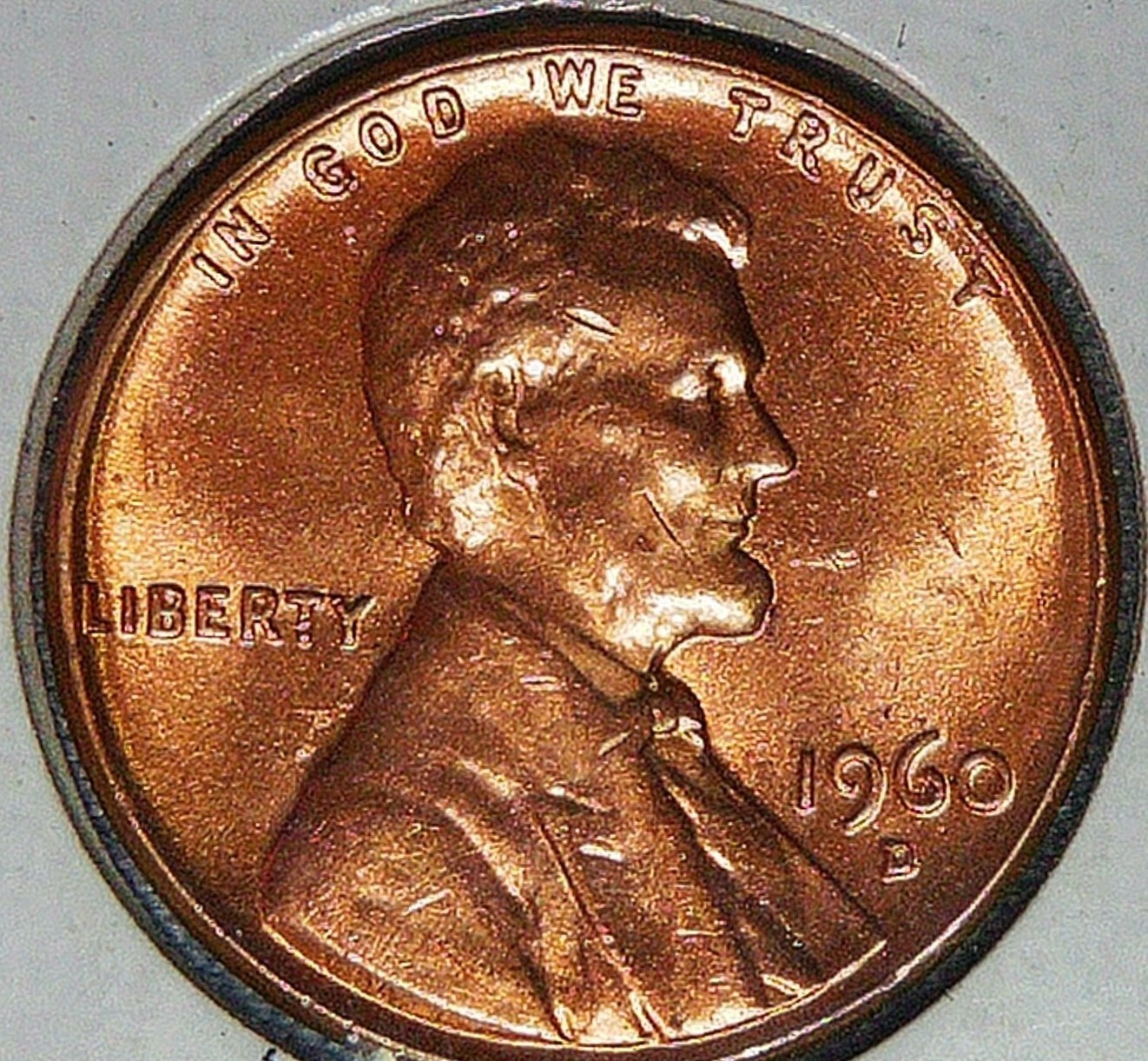 1960-D/D RPM # 14 Lincoln 1c (From Coneca) CH RB UNC UN-CLEANED UN-TONED