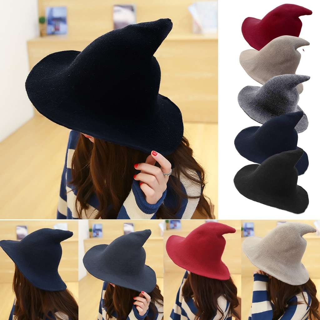 Wool Halloween Witch Hat Modern Witch Hat Made From High Quality Sheep Cosplay