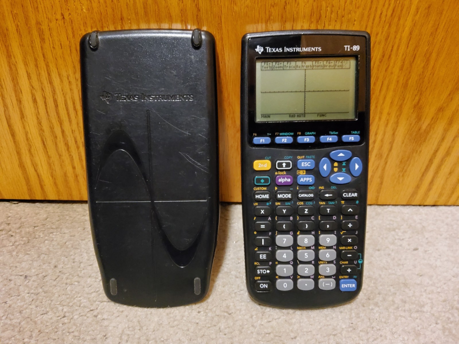 Texas Instruments TI-89 Graphing Calculator with Slide Cover Tested Cleaned