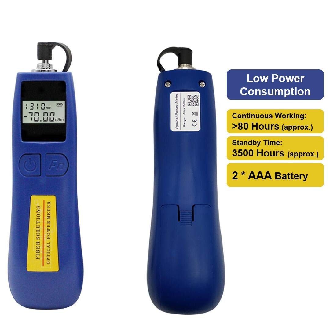 Fiber Optic Power Meter for FTTH Testing with Universal Connector Compatibility