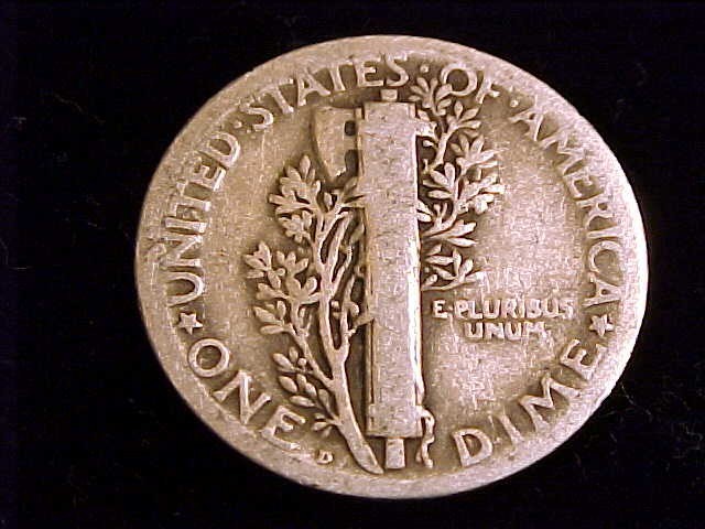 1920-D Mercury Dime, Good grade