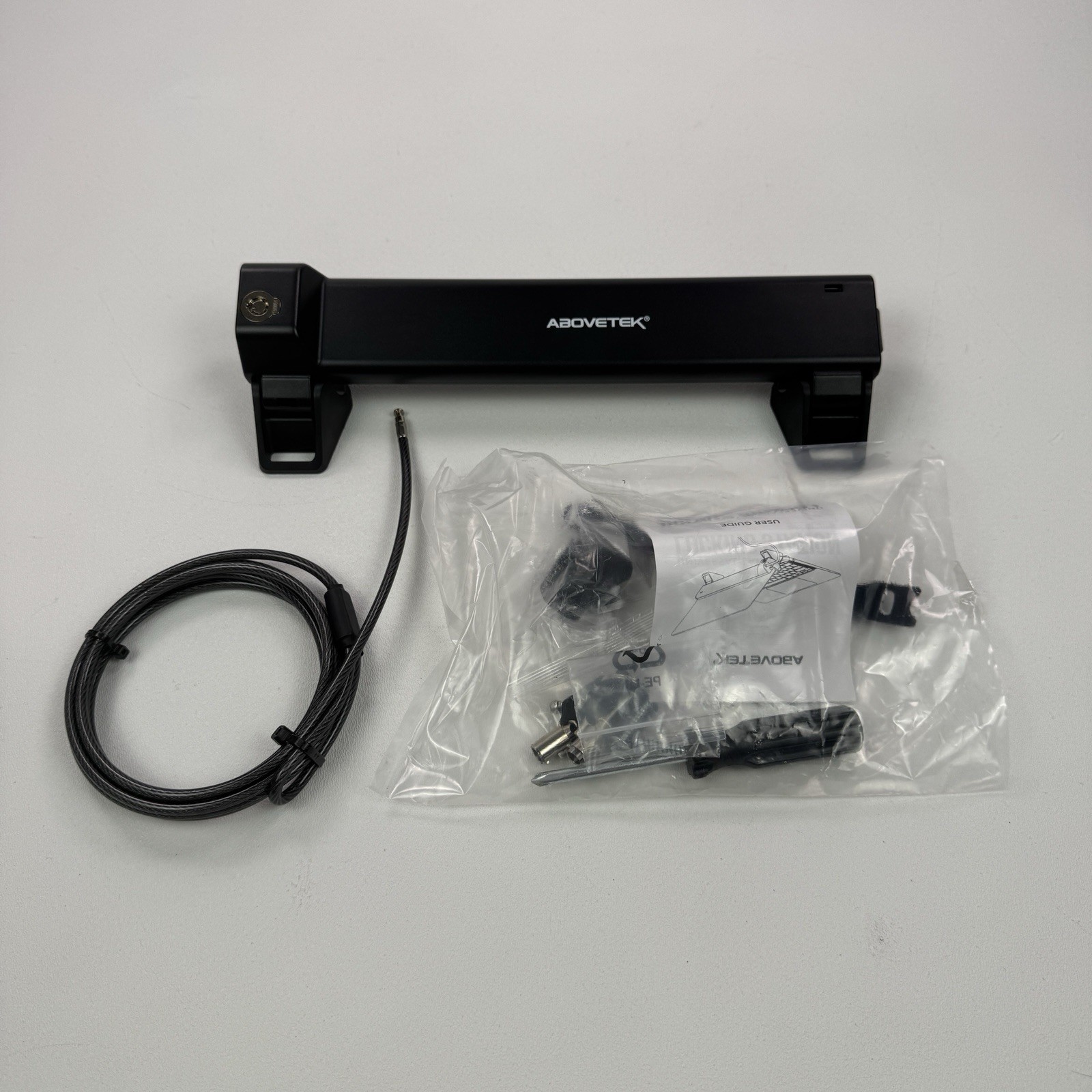 AboveTEK MacBook & Surface Laptop Locking Station with Combo Lock Cable