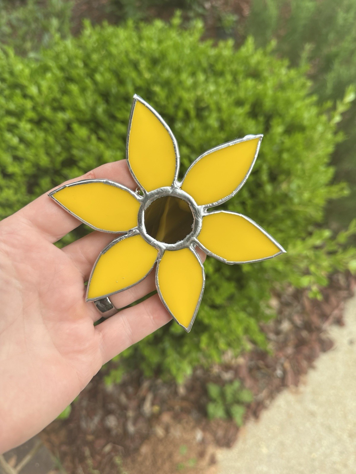 New Handmade Stained Glass Sunflower Suncatcher  Ornament For Mother’s Day