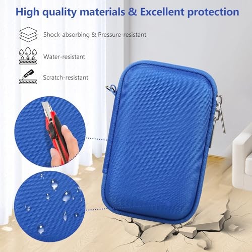 Hard Carrying Case for Canon PowerShot V1 Digital Camera, Storage Holder Blue