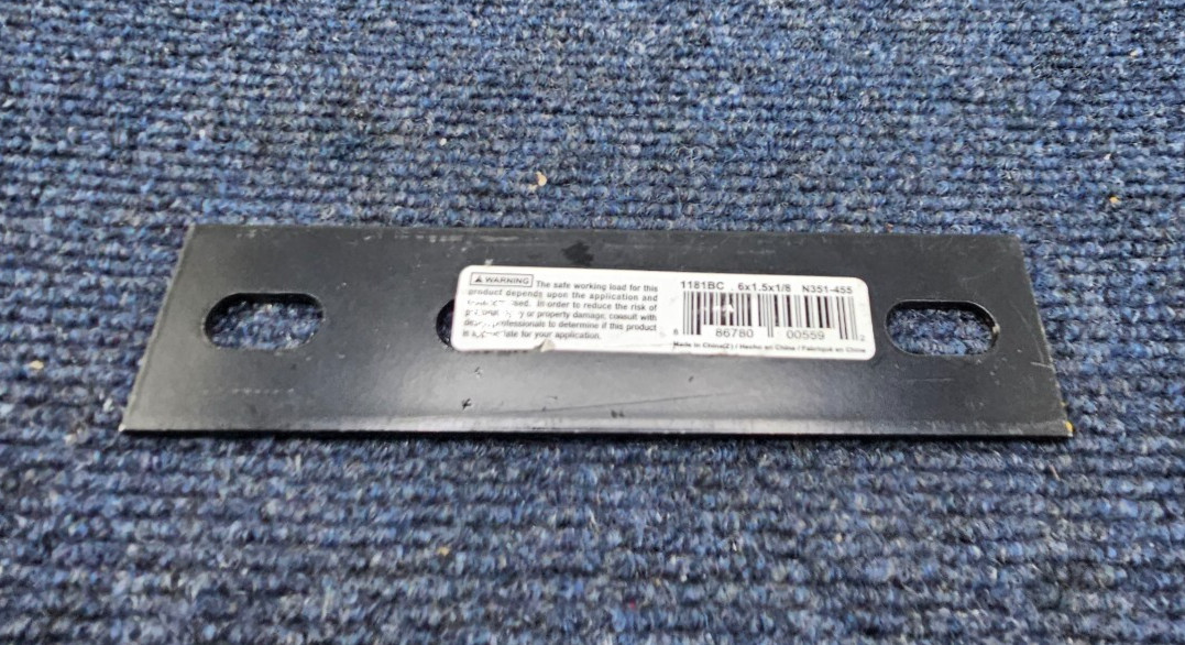 National Hardware 1181BC: 6x1.5x1/8" Thick 6" H x 1-1/2" N351-455 Black