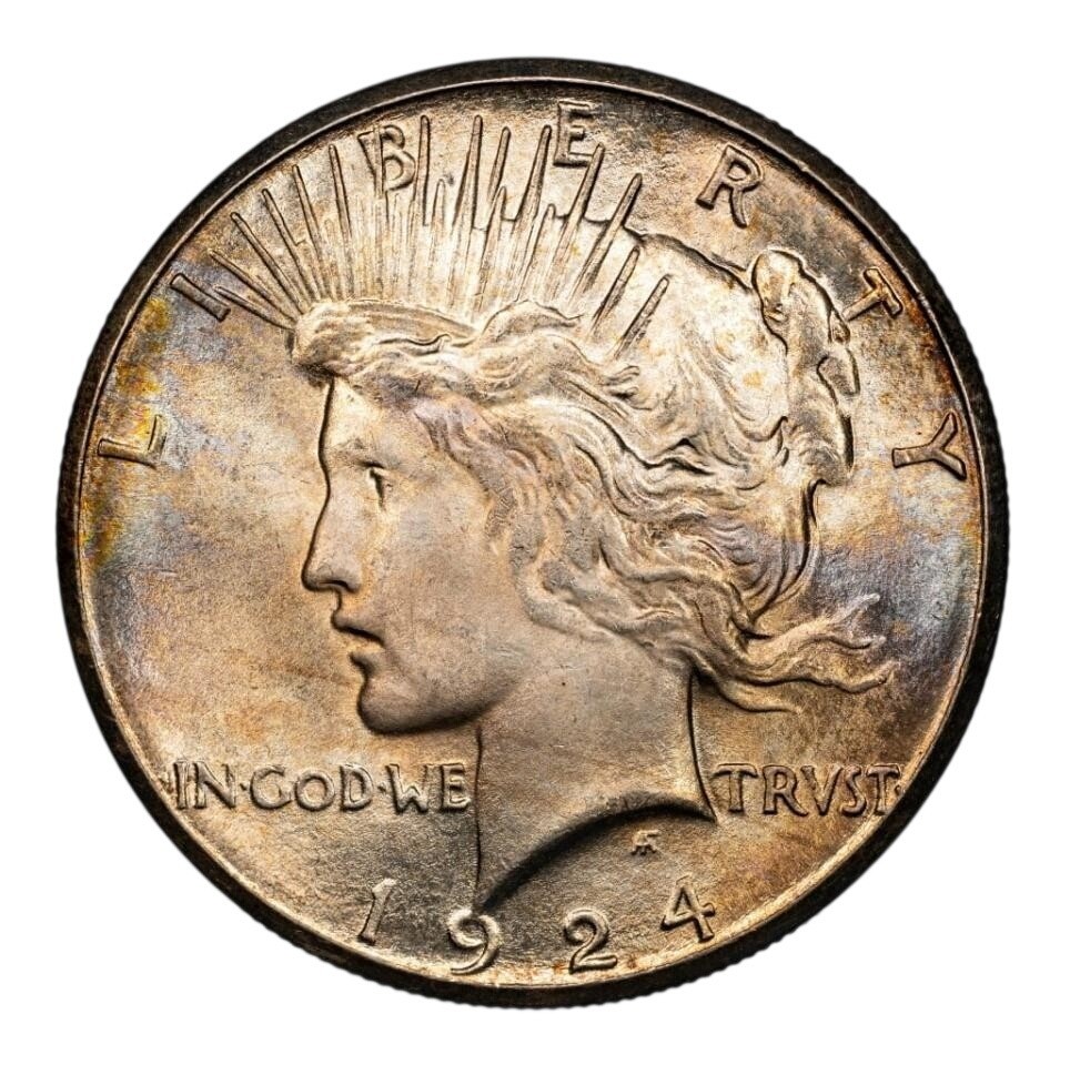 1924-S $1 Peace Dollar CACG MS65