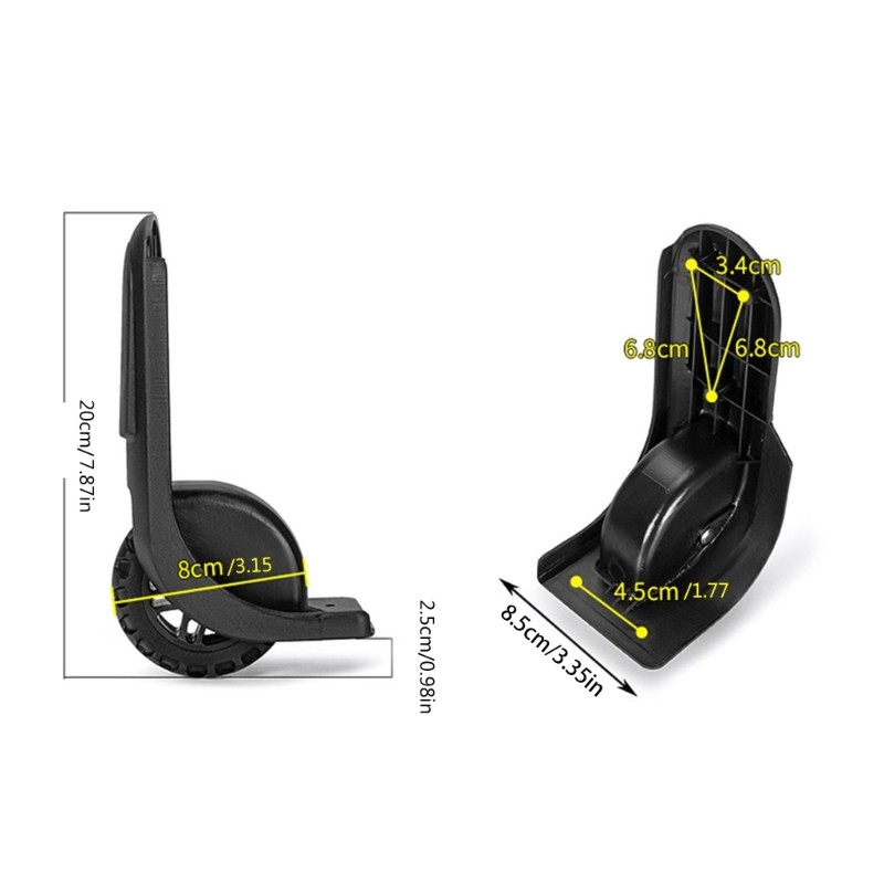 1 Pair Suitcase Swivels Castors Easy to Use Replacement Luggages