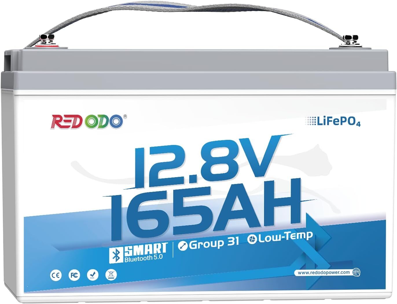 Redodo 12V 165Ah LiFePO4 Lithium Battery with Bluetooth 165A Group 31 -Very Good