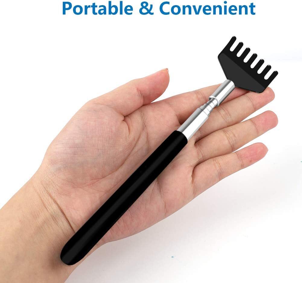 6 Pack Extendable Back Scratcher - Portable Telescoping Metal Back Scratcher