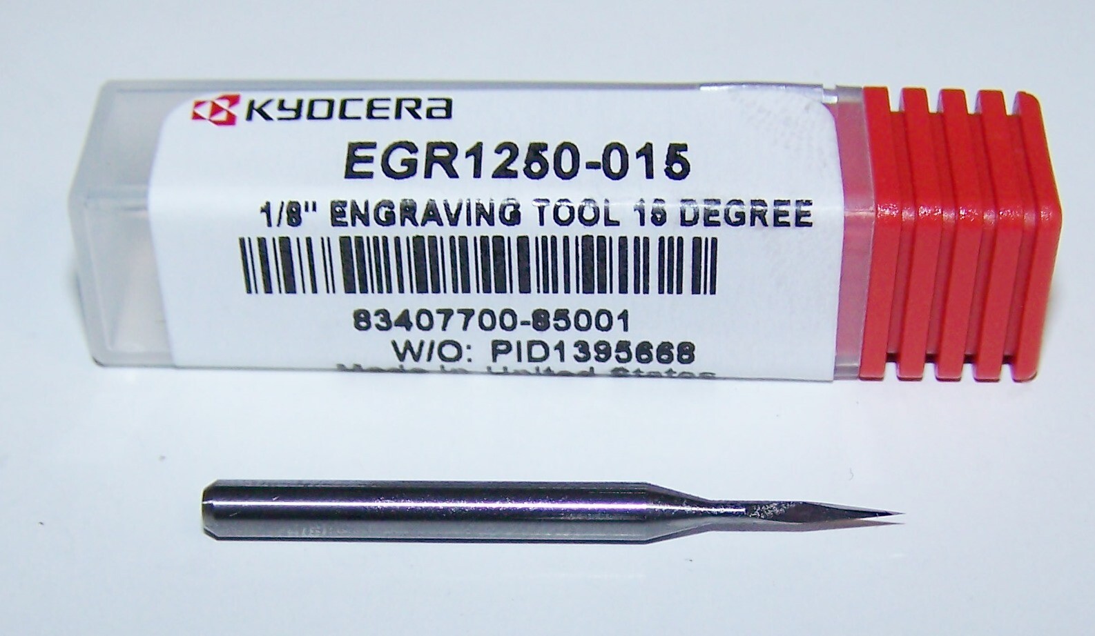 15 DEGREE MICRO CARBIDE ENGRAVING TOOL Kyocera Microtools EGR1250-015