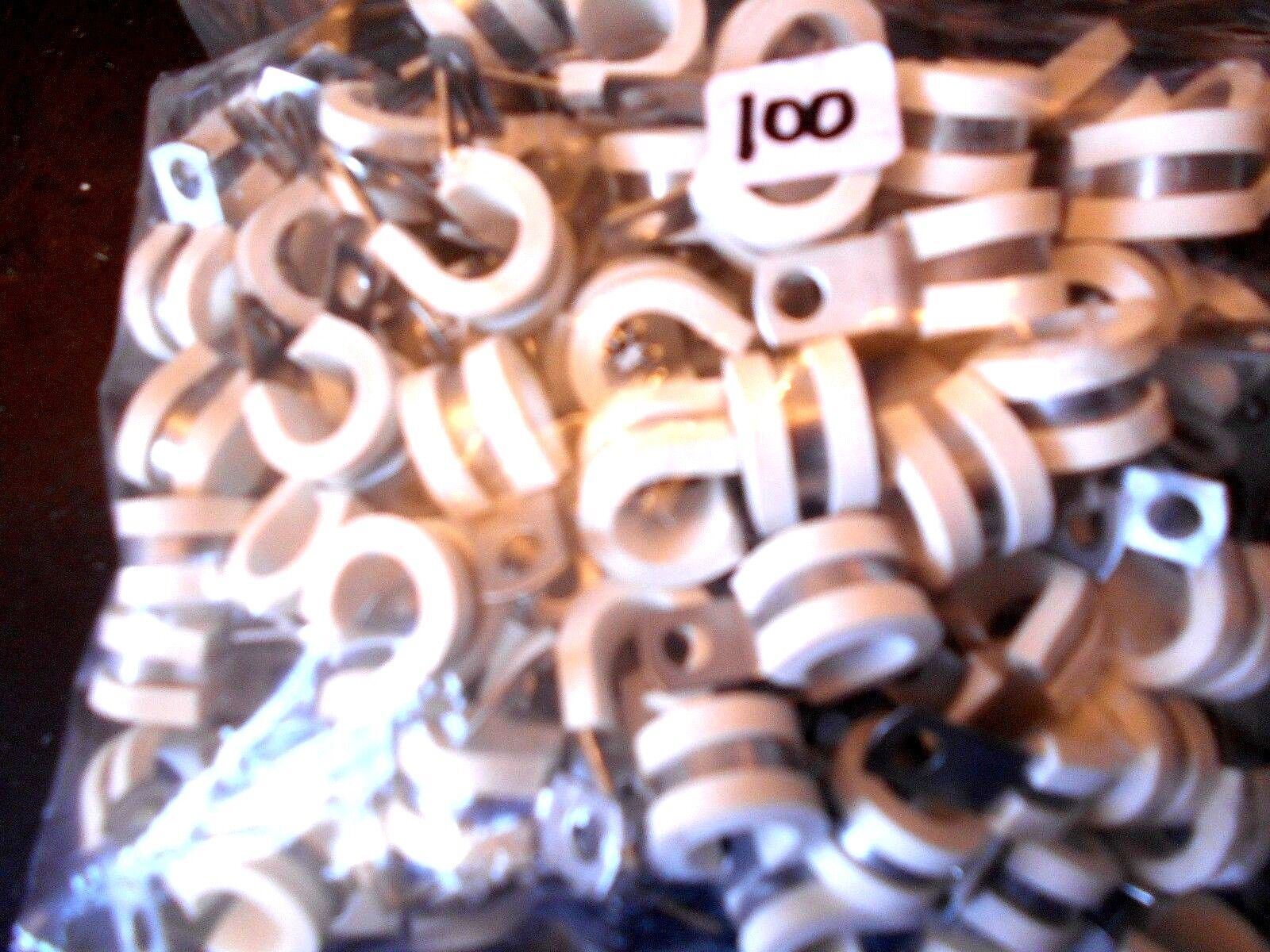 (100 Pcs) UMPCO MS21919WCH6 Standard Loop Clamp, 3/8" diam. SS 302 band steel