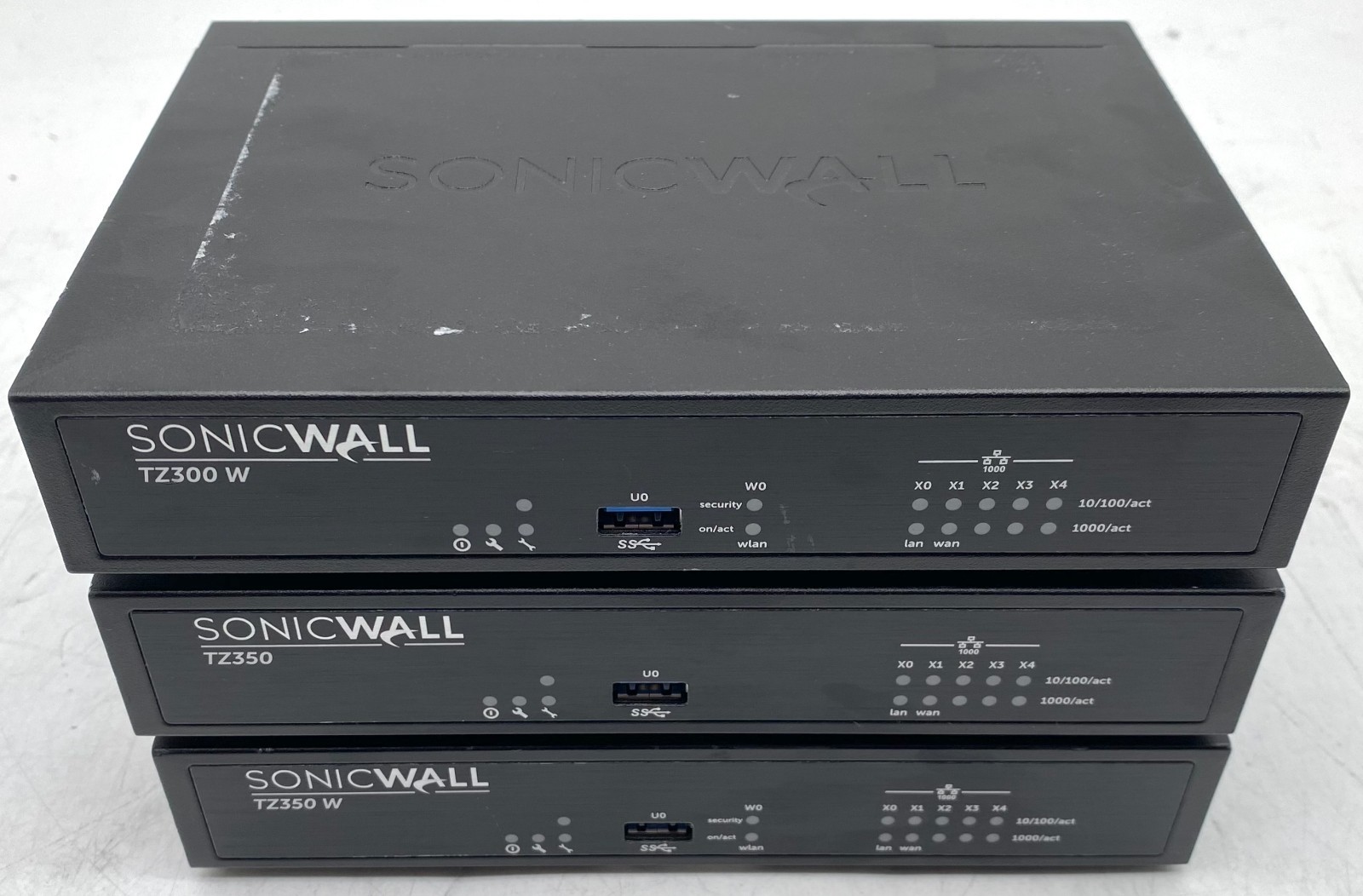 LOT OF 3 SONICWALL TZ300 W APL28-0B5 NETWORK SECURITY FIREWALL APPLIANCE