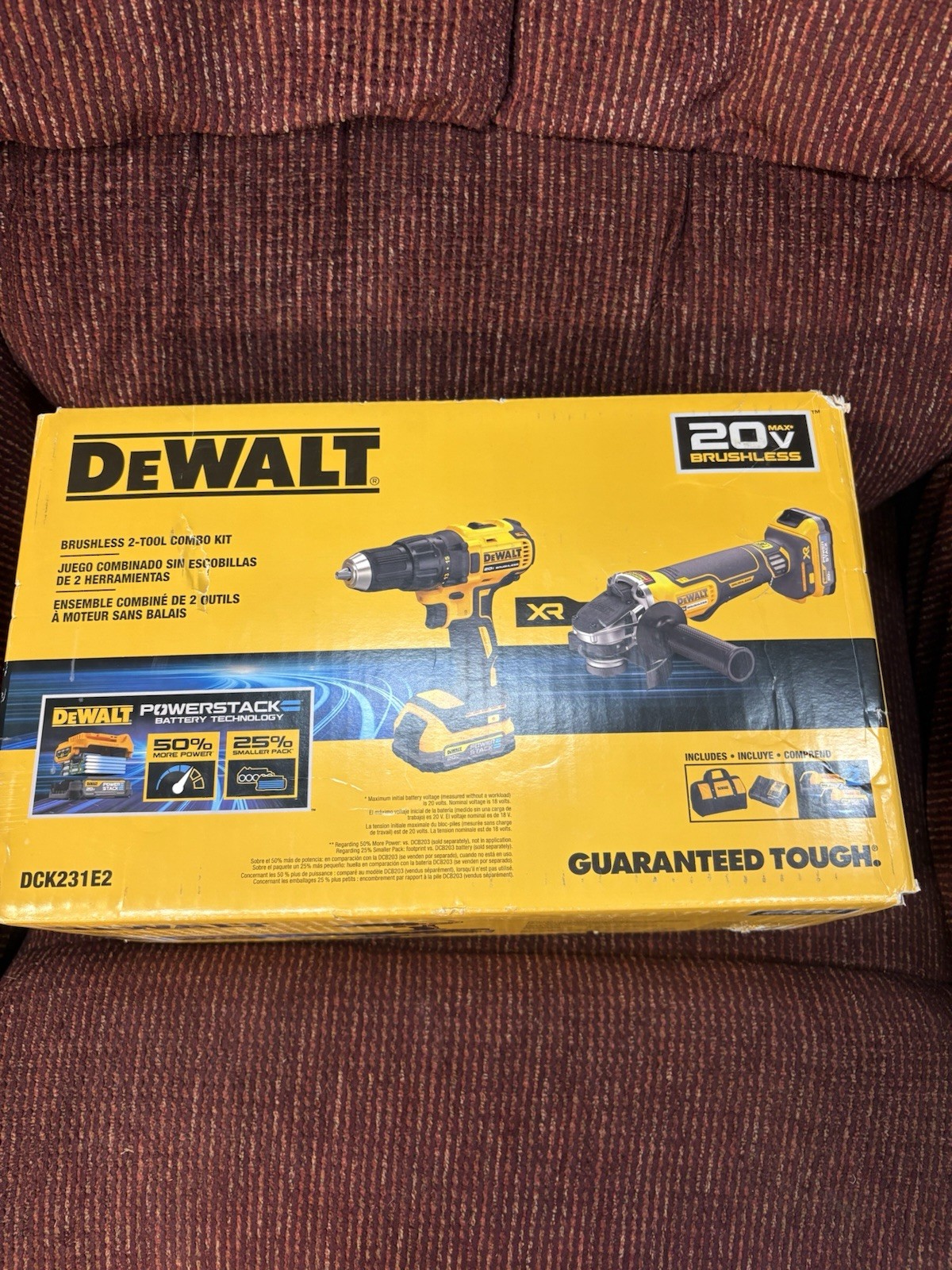 Brand New Dewalt DCK231E2 20V Max XR Drill and Grinder Combo Kit