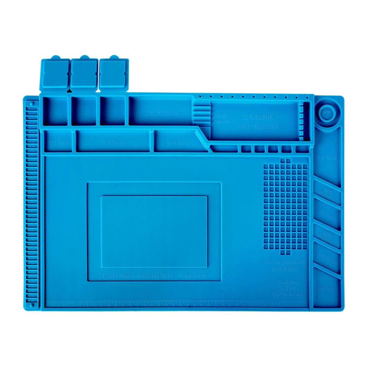 Kaisi S-160 Silicone Soldering Mat Magnetic Heat Resistant Repair Pad