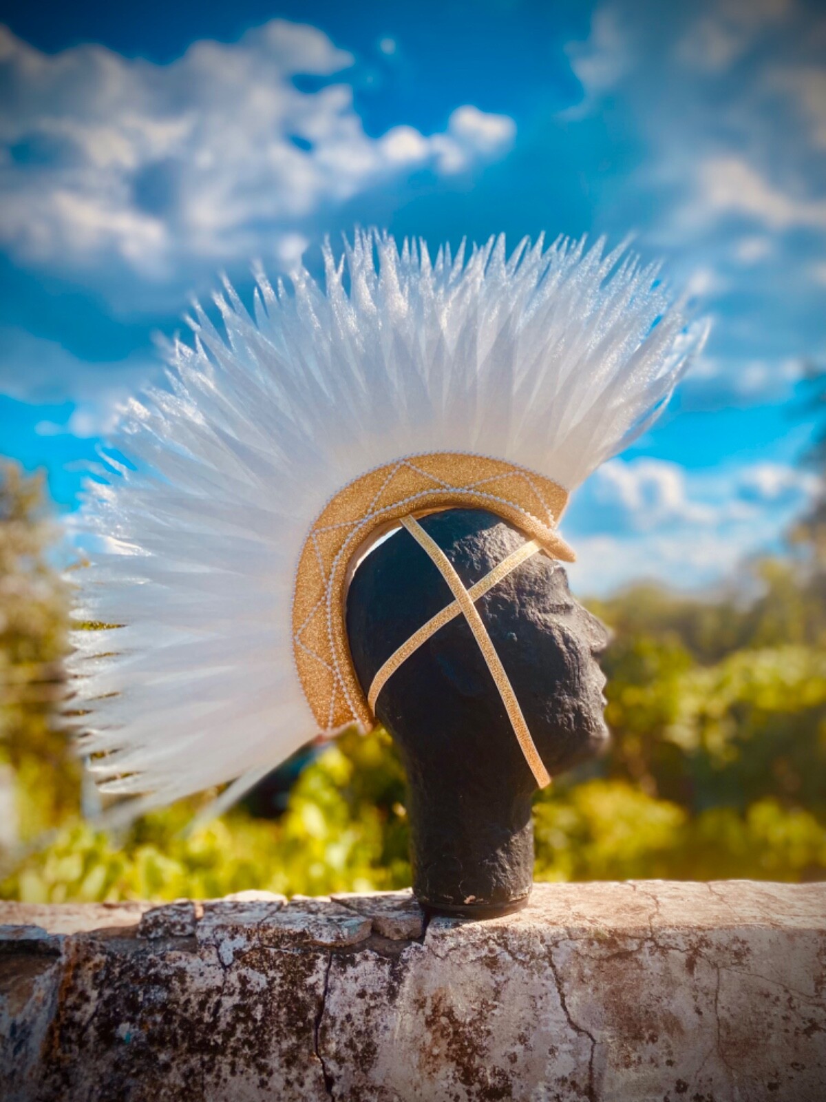 Mohawk Headdress Festival Headpiece Rave Headband Burning Man Carnival Party
