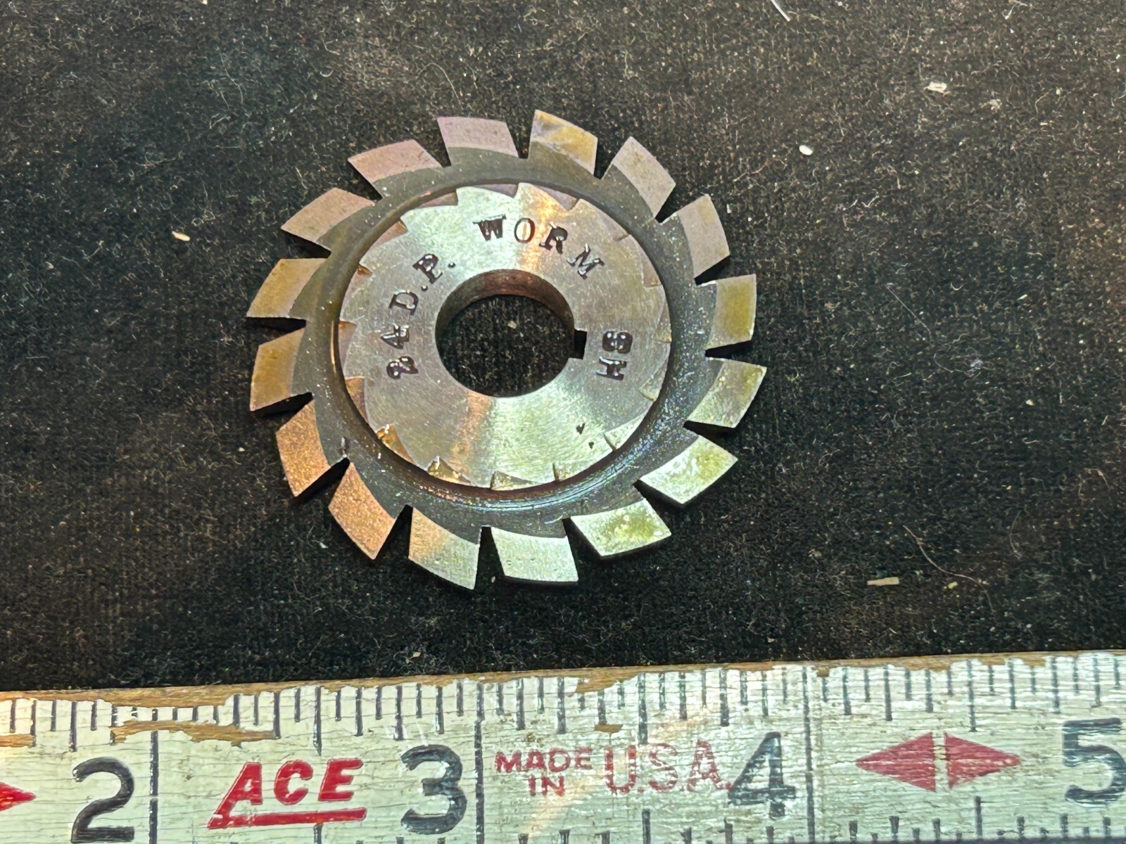 1 - Waltham Mach Co Gear  Cutter 242 DP  Worm  7/16 Bore  # BtM LT 6