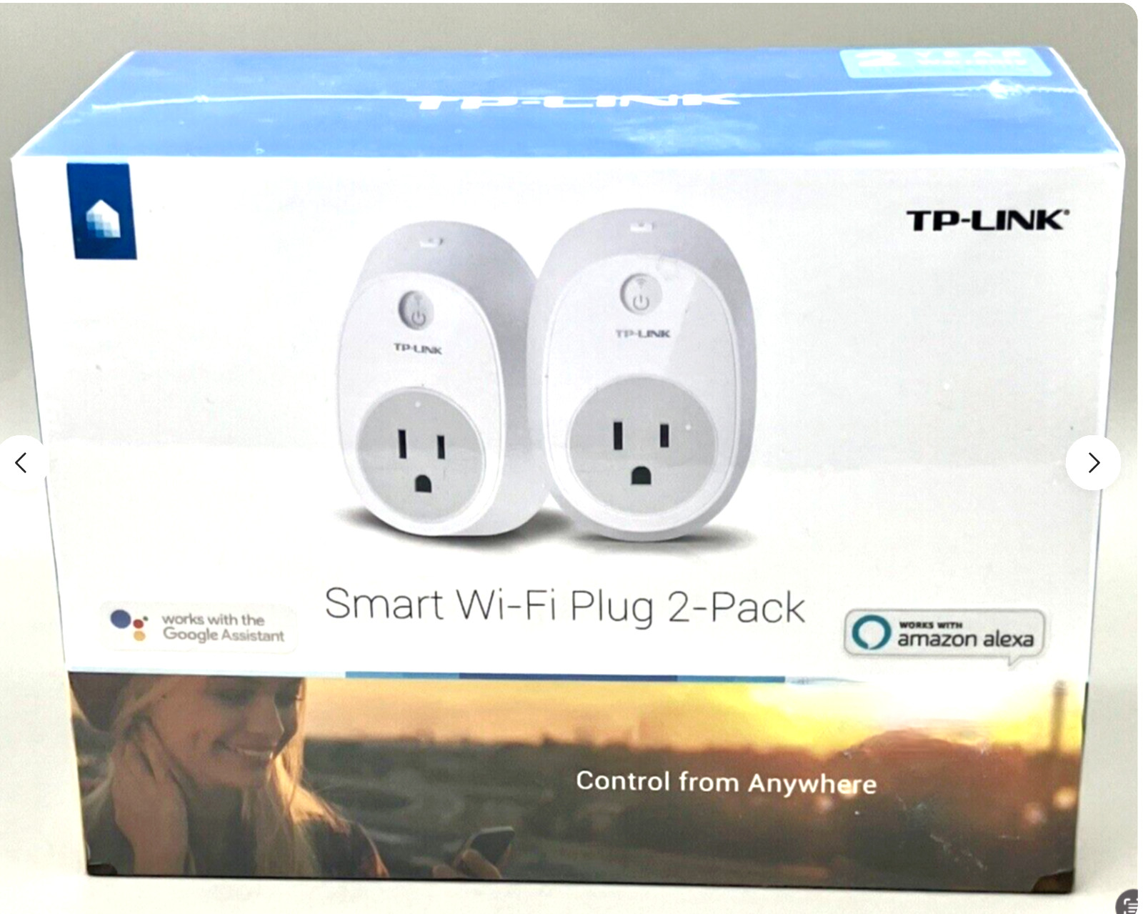 TP-Link Kasa HS103 Smart WiFi Plug 2 Pack Alexa Google Home Remote Outlet NEW