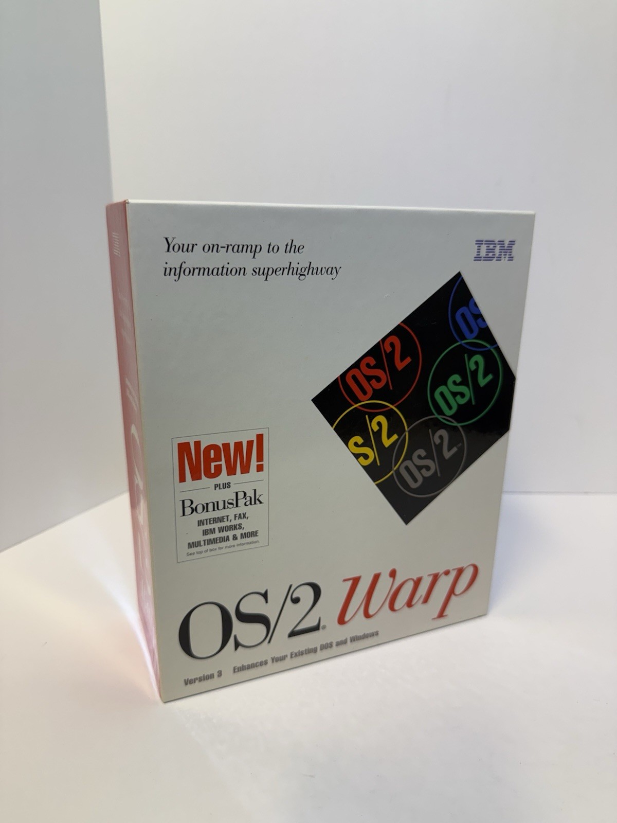 IBM OS/2 WARP Version 3 Plus BonusPak With Floppy Discs Red Spine