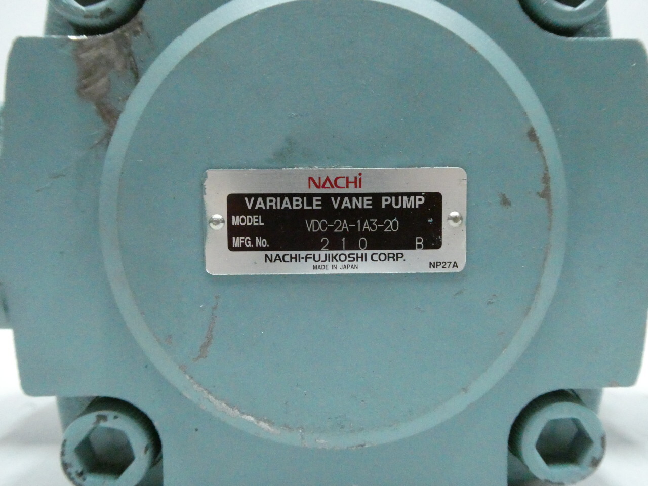 Nachi VDC-2A-1A3-20 Variable Volume Vane Pump 7.9gpm 2000psi 1800rpm