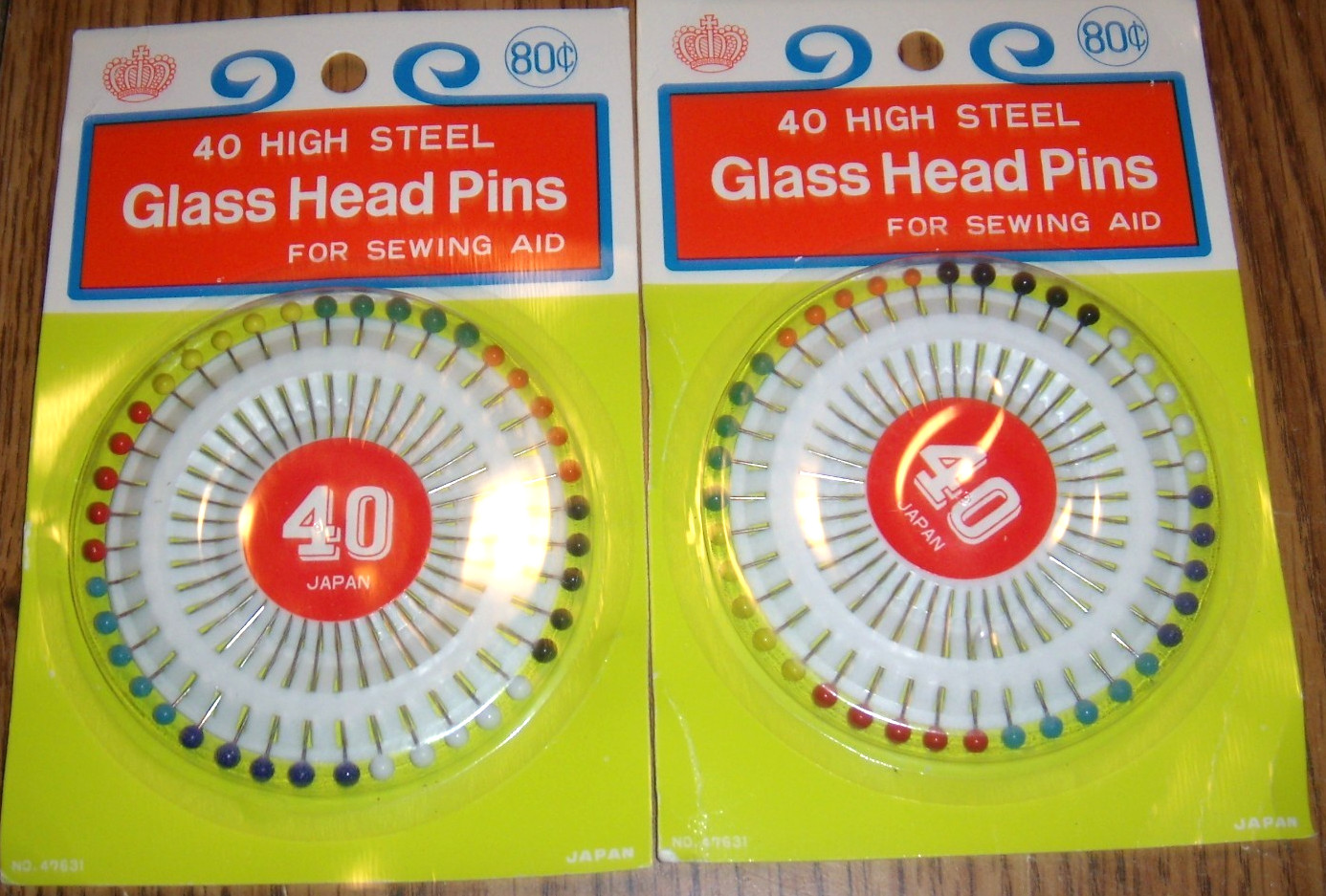 100s Of NEEDLE PINS  Quilters Glass Head Pin Wheel & WHITE 1-1/2" COLOR 1 -1/4in