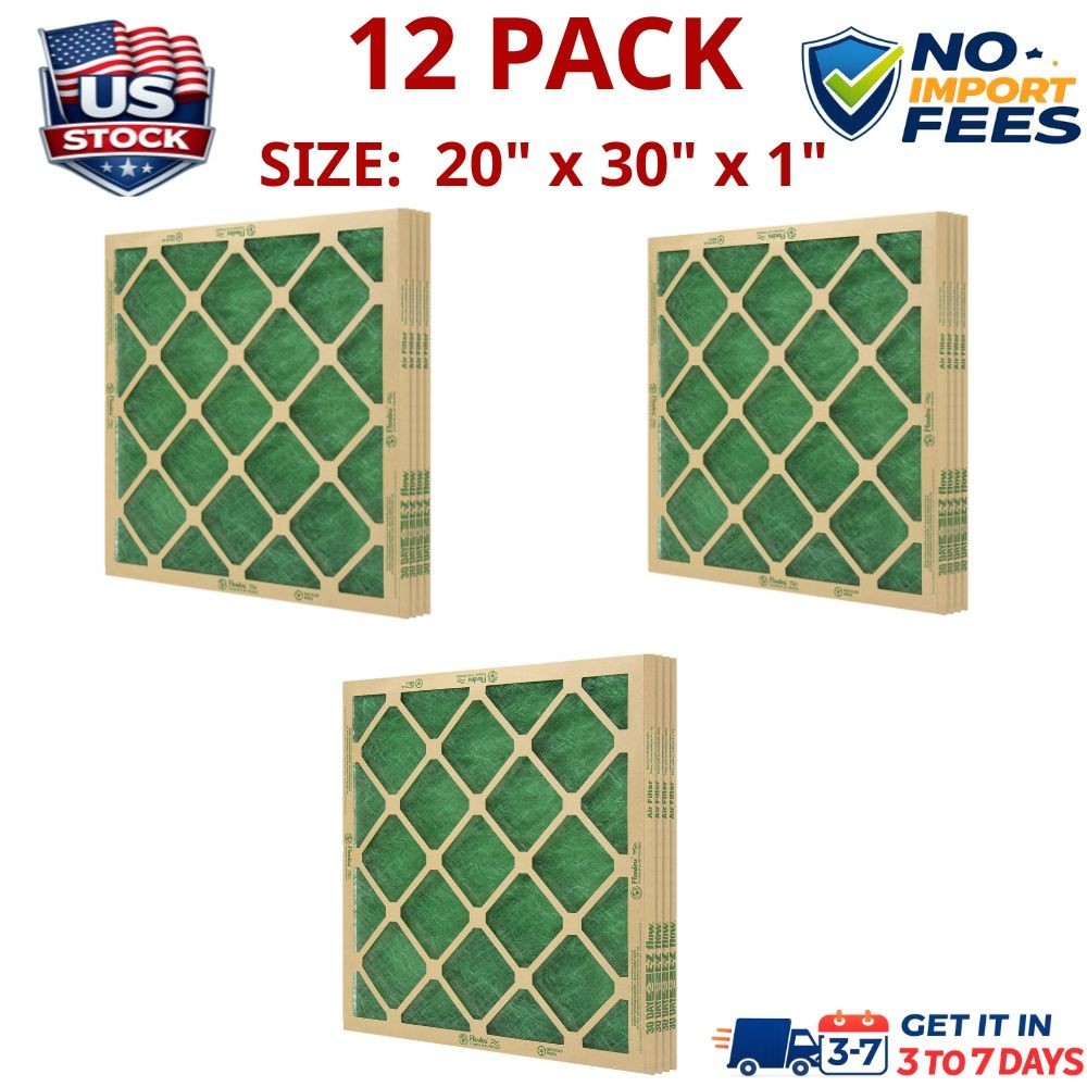 Flanders Air Filters,20" x 30" x 1" Precisionaire Nested Glass - ( 12 Pack )