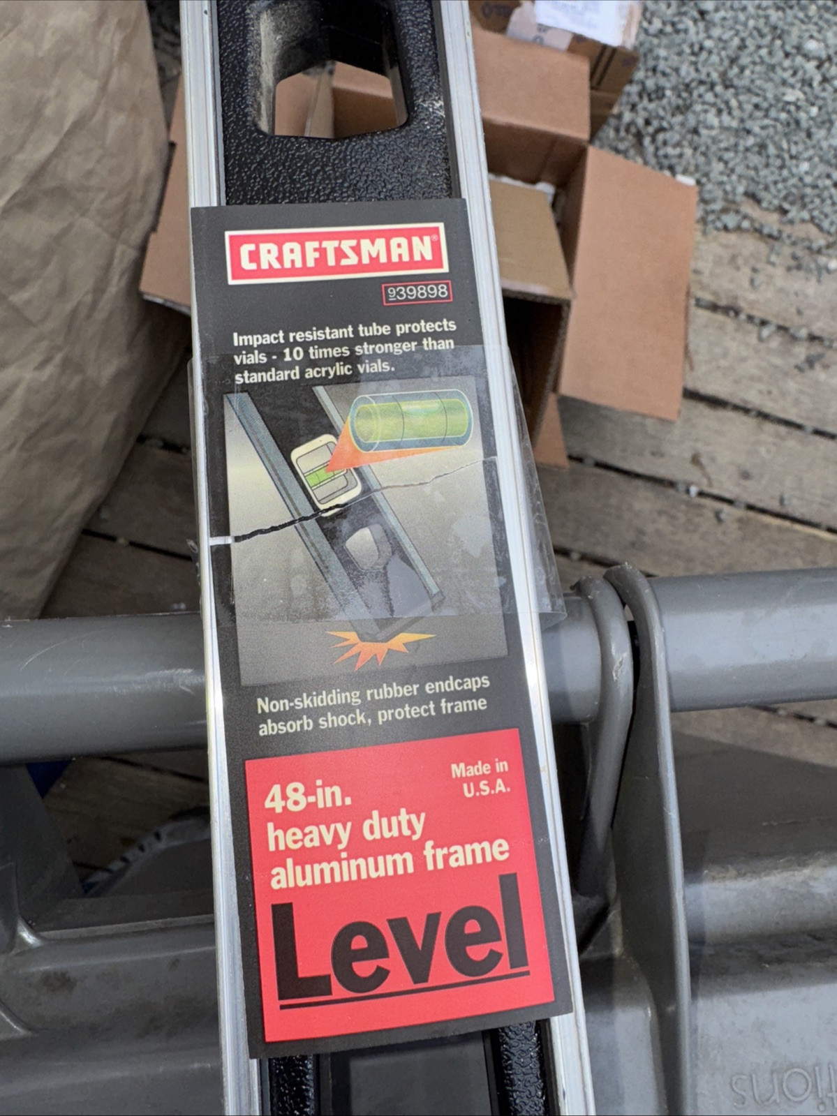 Sears Craftsman USA Nos 48” Heavy Duty Aluminum Level 39898 *Read New But Old