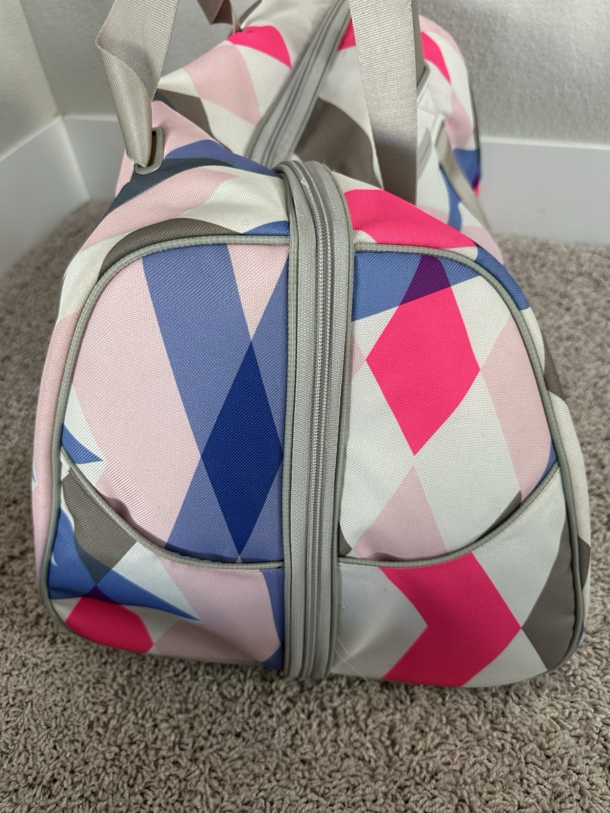 Nike Duffle Bag Diamond Purple Pattern Large Overnight Bag