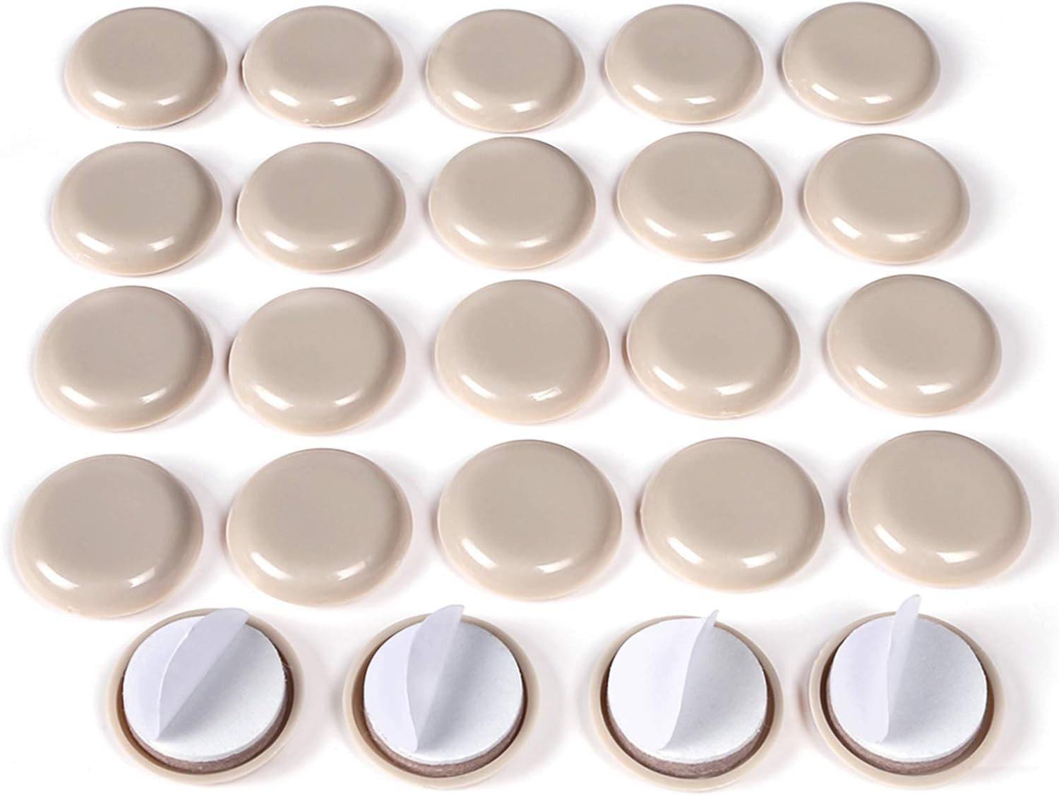 24 PCS Self-Stick Furniture Sliders,1 Inch Furniture Glides for Carpet,Furniture