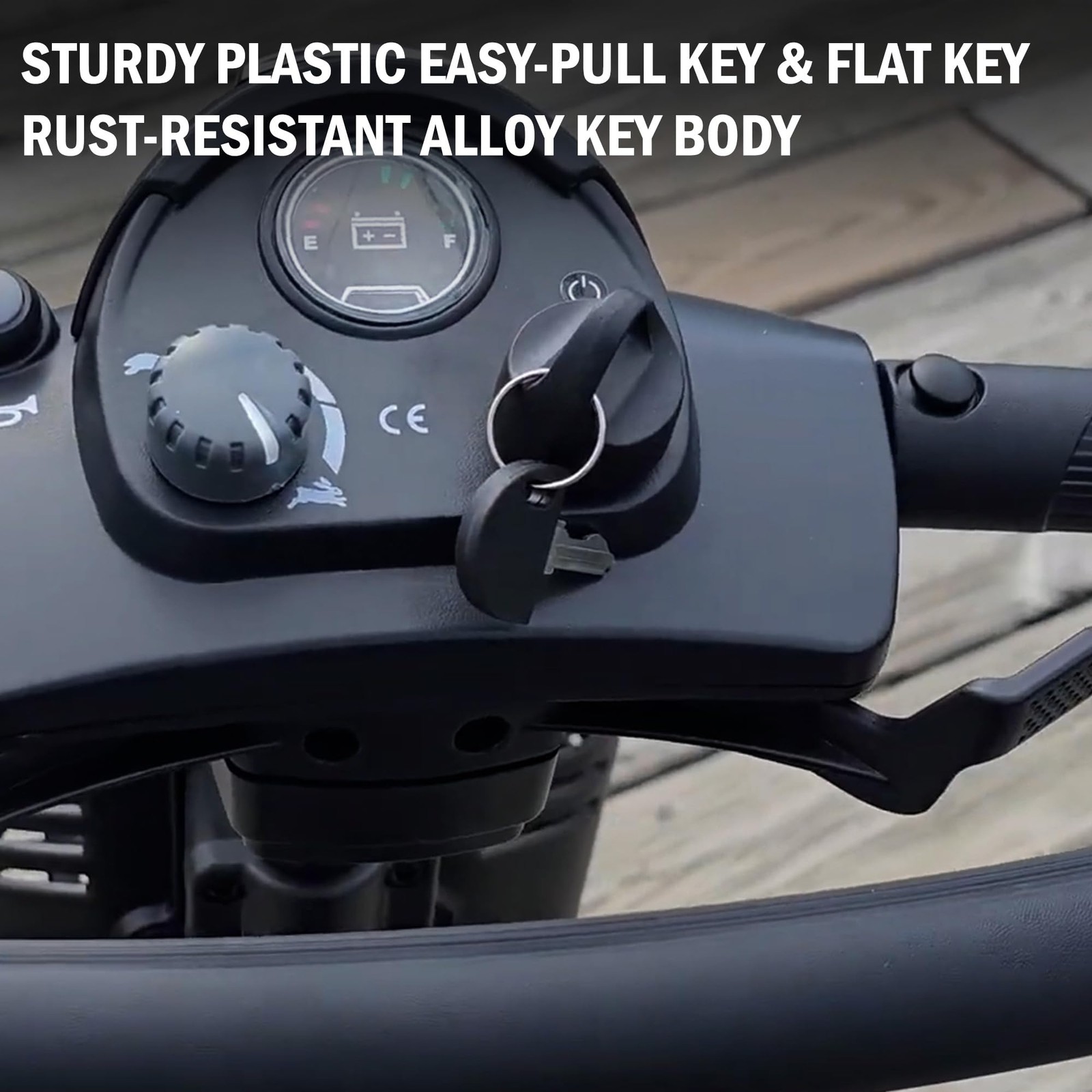 Pride Mobility Scooter Replacement Key Set Compatible with Go-Go 1 Set, Black