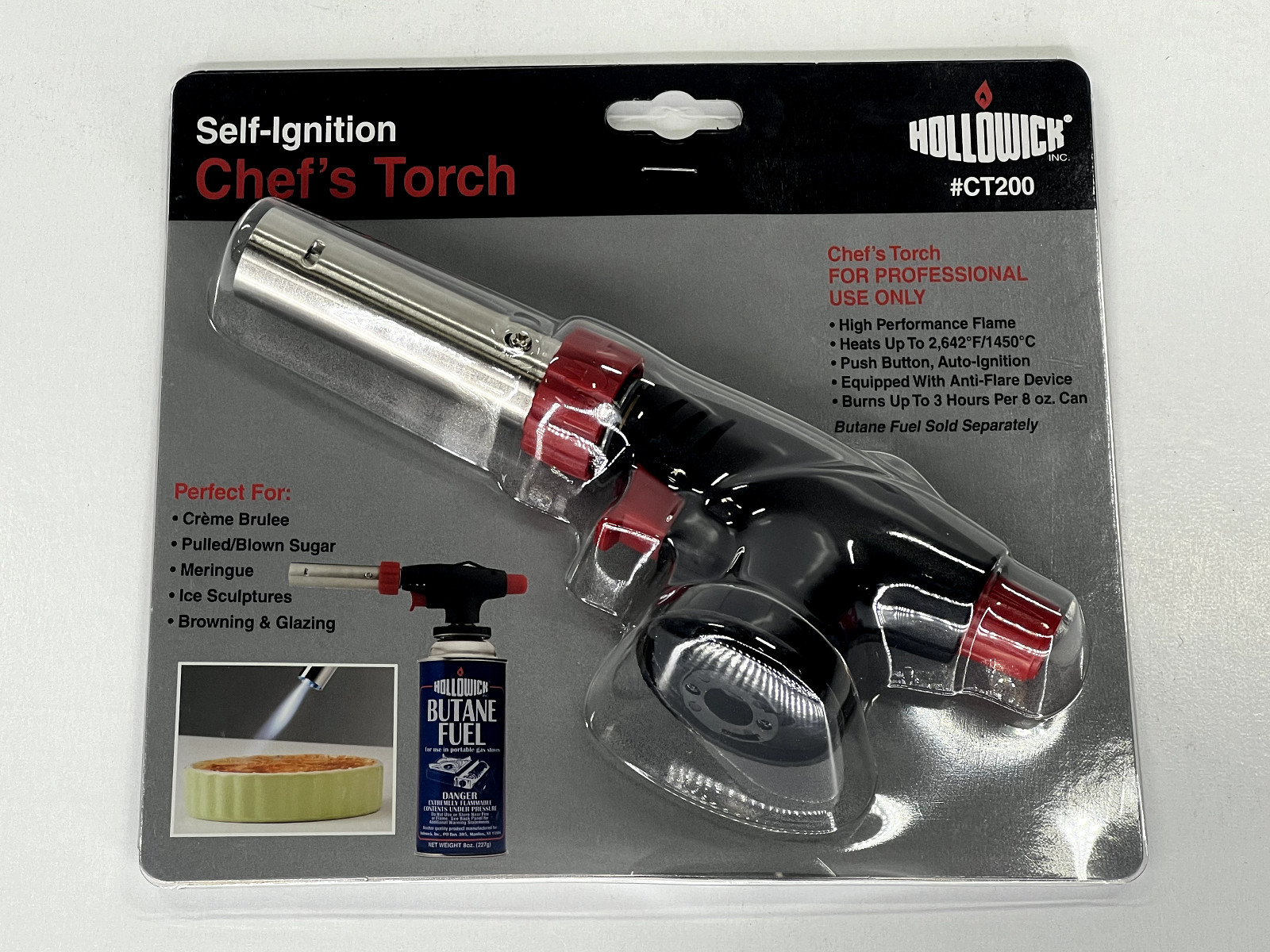 Hollowick CT200 Self-Ignition Chef's Torch - NEW
