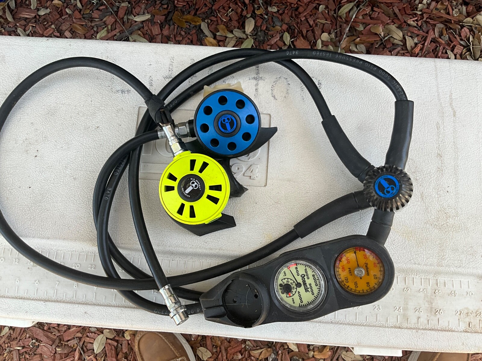 Aqualung Conshelf  Scuba Diving Regulator with Gauges - Untested AS-IS