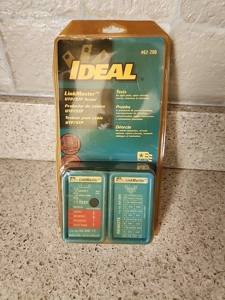 Ideal LinkMaster Link Master 62-200 UTP/STP Tester Open Circuits Shorts Old