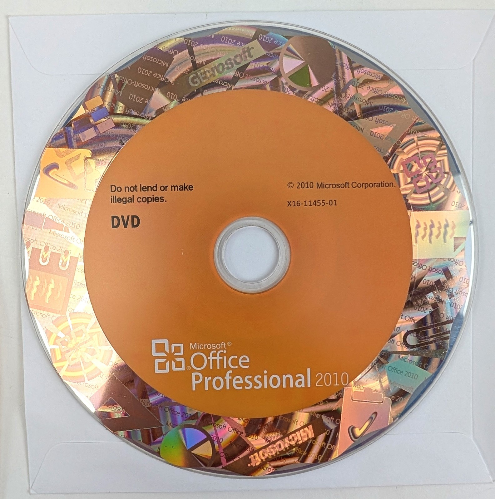 Retail Microsoft Office Professional 2010 Software DVD for Windows & Product Key