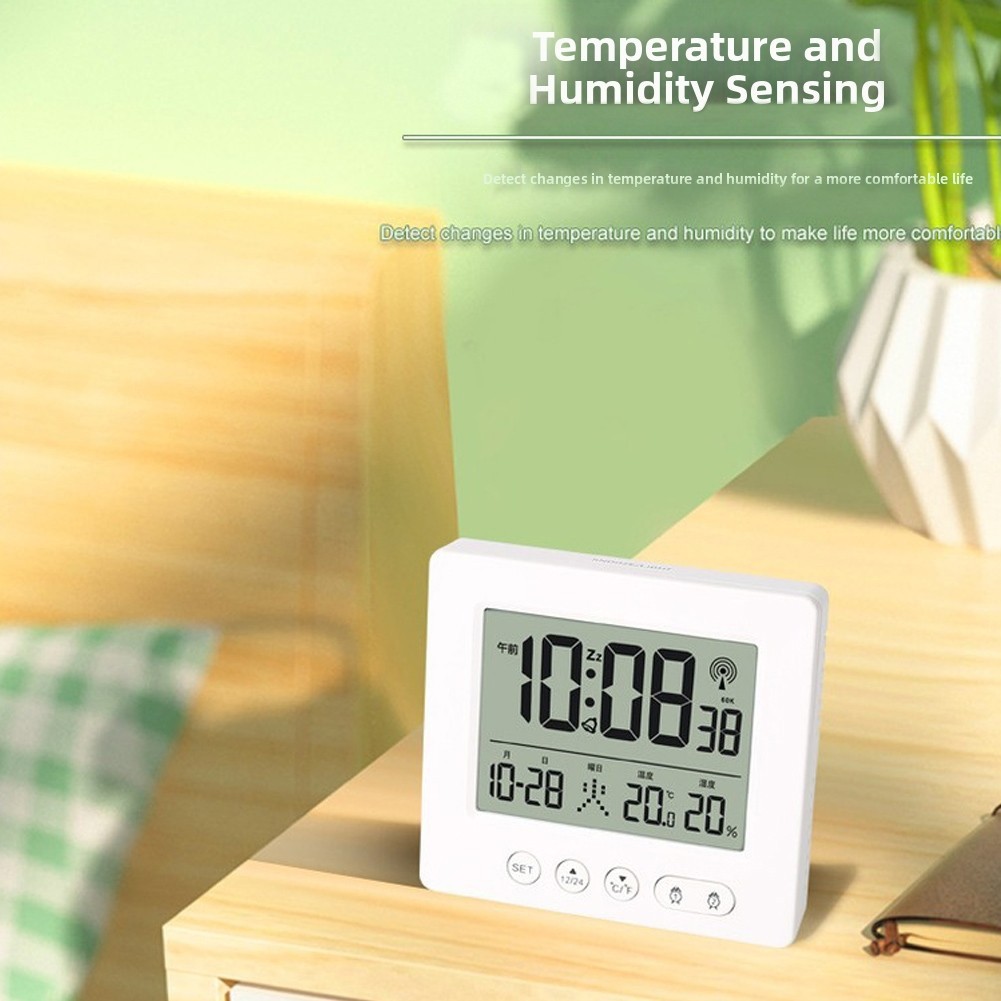 Alarm Clock with Large LCD Touch Screen 7 Week Display 12 24H Mode