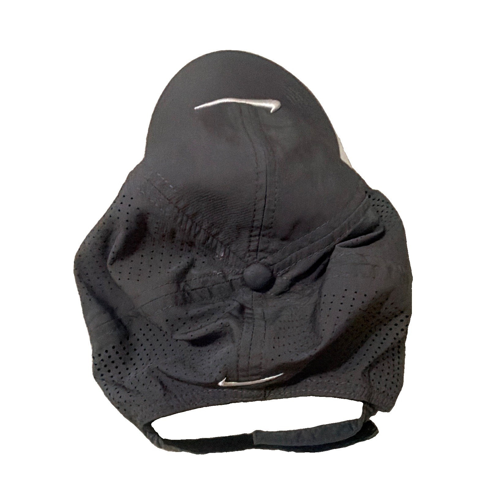 Nike Golf Adjustable Black/Gray Golf Hat Polyester Lightweight Breathable Logo