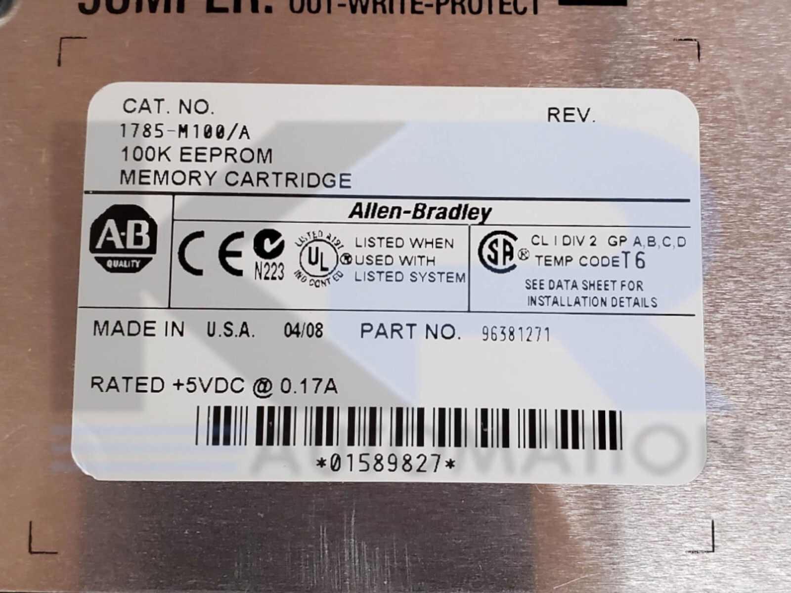 NEW Allen Bradley 1785-M100 /A PLC-5 Memory Module 100K EEPROM