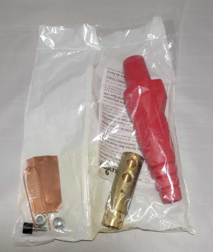 LEVITON 16D33 Connector, Cam-Lock Female Plug, 400A, 600V Red Single Pin