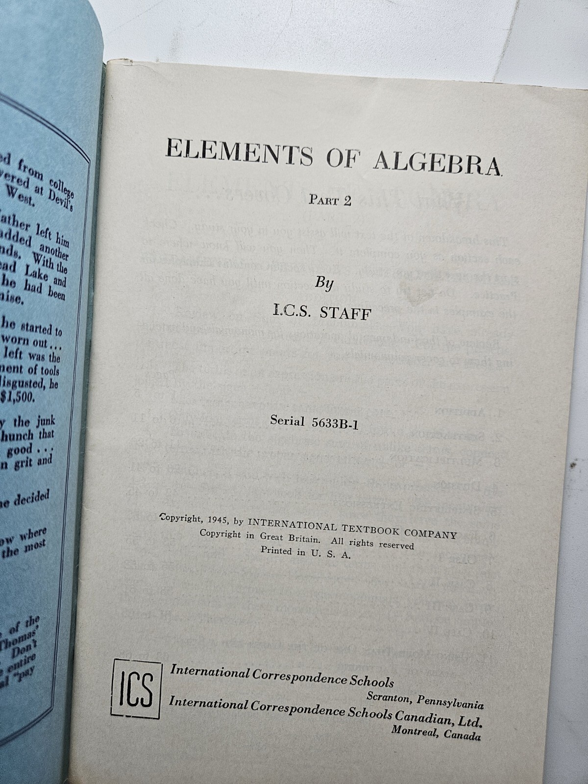 Elements Of Algebra Part 2