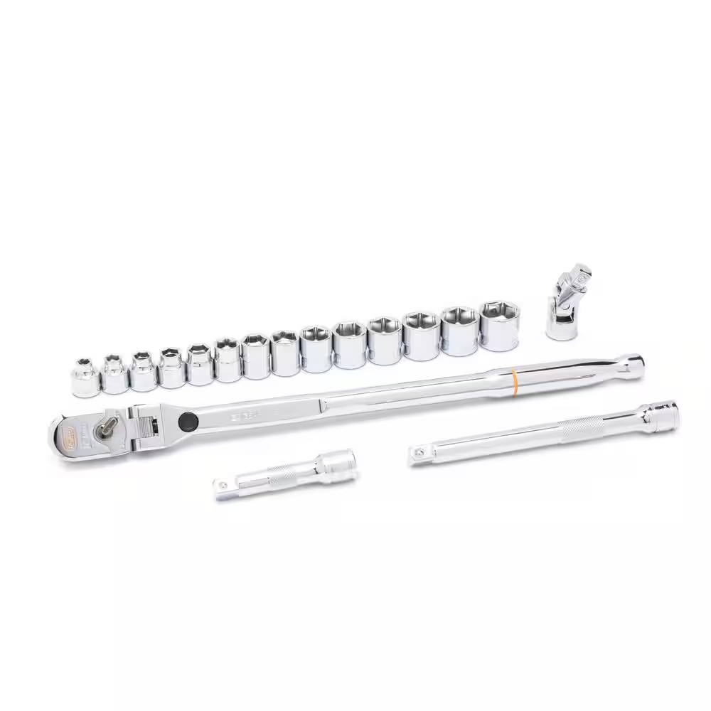 120XP 3/8 In. Drive Locking Flex-Head Ratchet and Socket Metric Mechanics Tool S