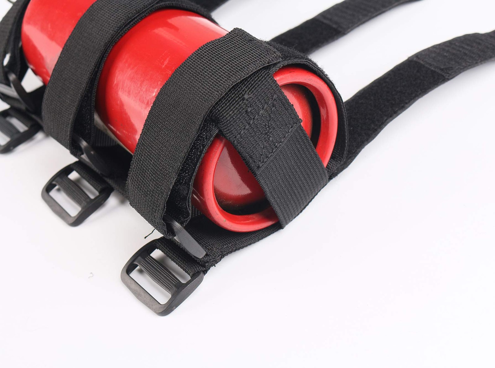 Universal Fire Extinguisher Straps Adjustable Roll Bar Mount 3 lb Fire Exting...