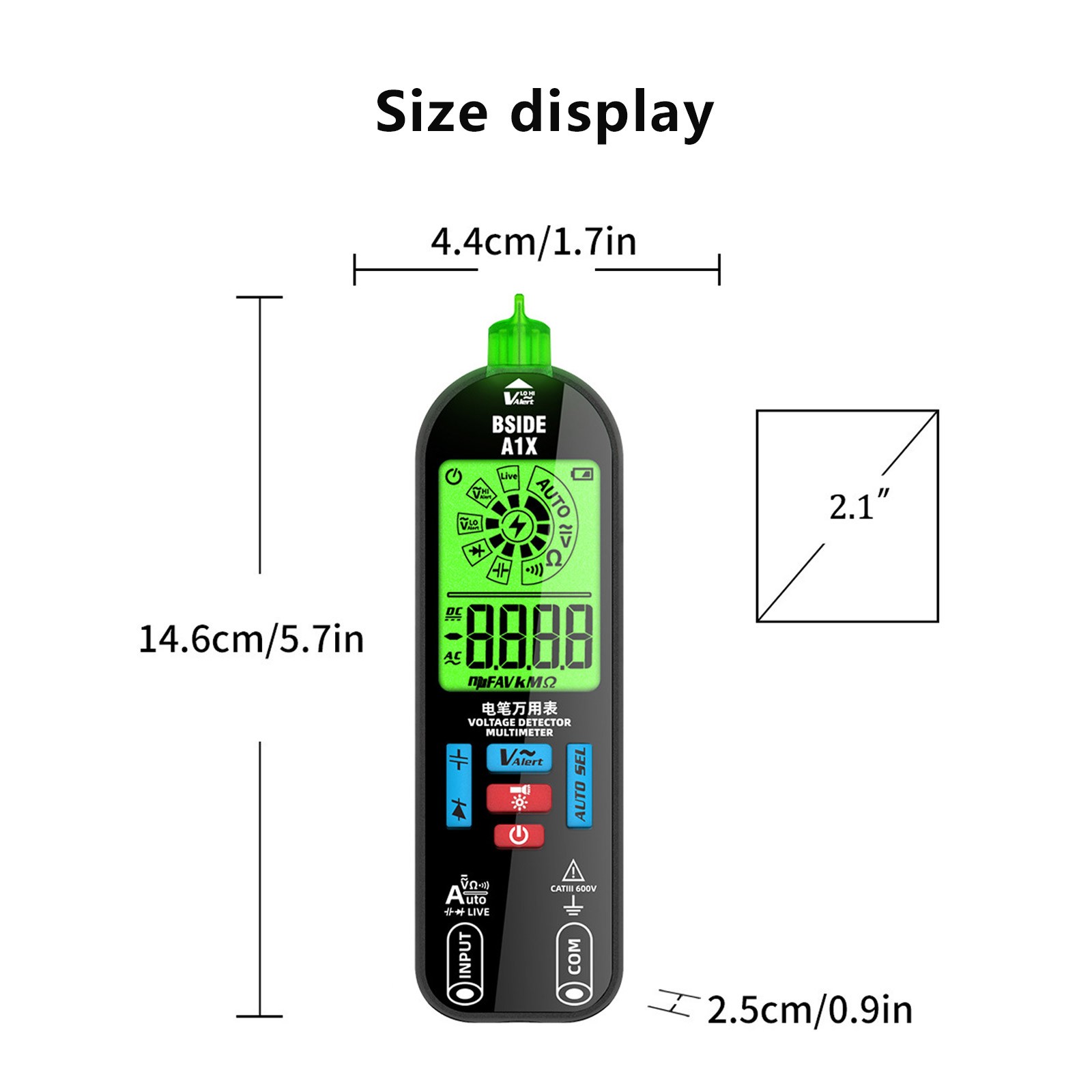 Smart Digital Multimeter Tester AC DC Voltage Rechargeable Electrical VoltmeteMN