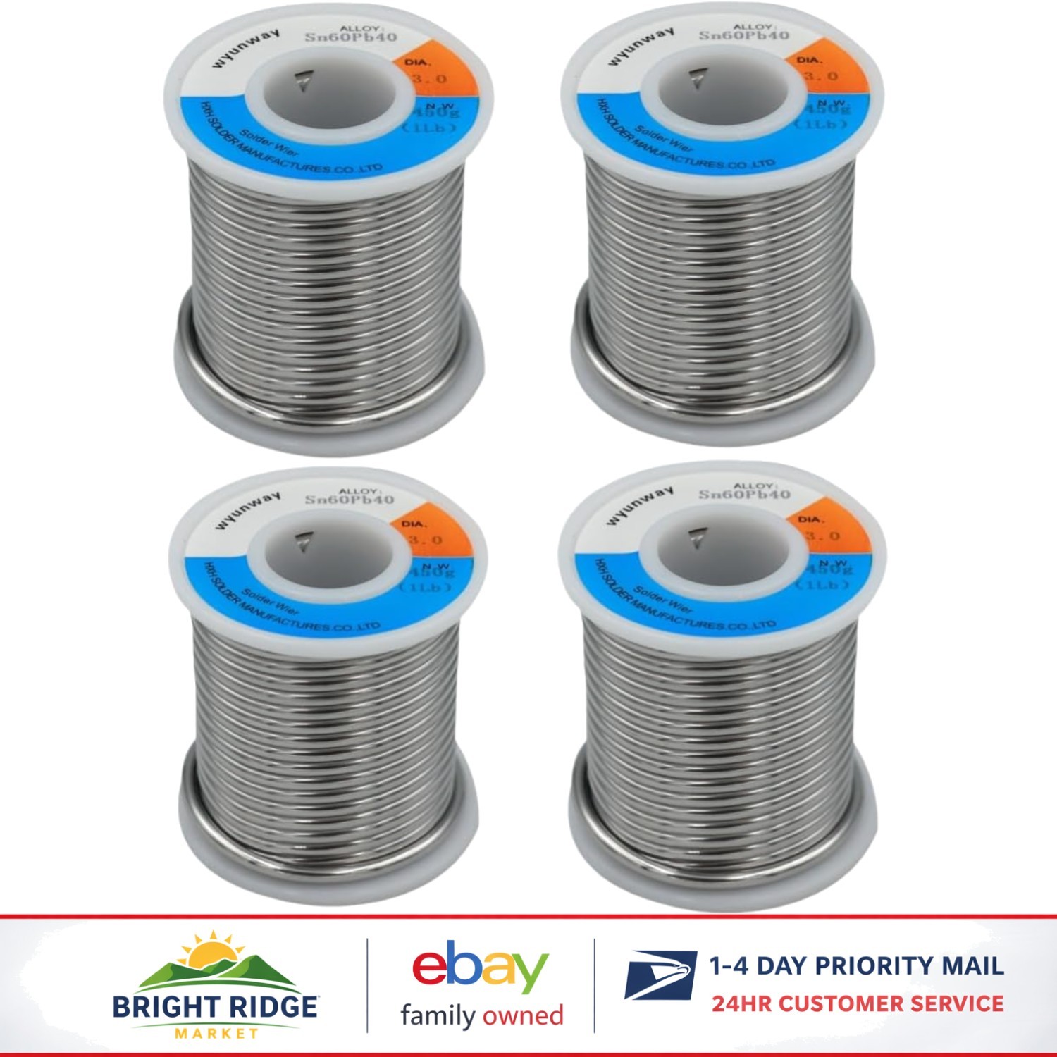 4LB Flux-Free Solder Wire for Stained Glass, Ideal for Crafting and Art